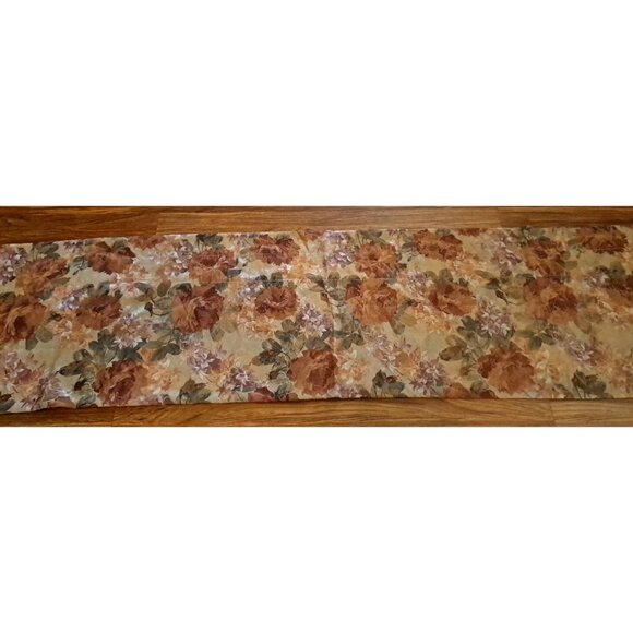Pink Beige Roses Window Valance JC Penney Home Rayon Blend Cottage Country 17x80 - Picture 3 of 3